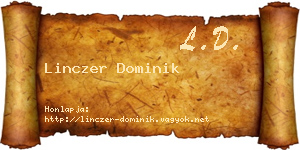 Linczer Dominik névjegykártya